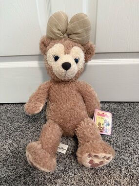 Disney ShellieMay Brown Plush Bear with Beige Bow
